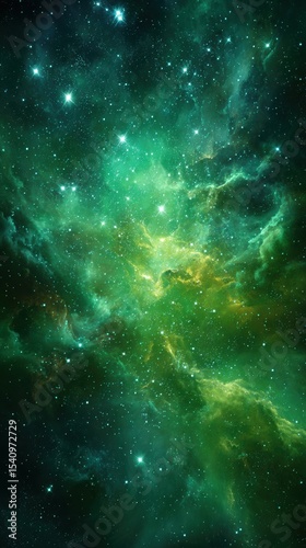 High-Quality Stock image of sky galaxy outer space nebula, thousand stars and green galaxy combination with various fractal ideas.