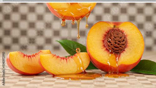 Sweet Peaches Drizzled with Honey A Delicious Summer Treat