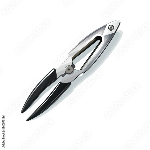Professional Dental Plier with Tooth Vector Illustration for Dentistry Procedures