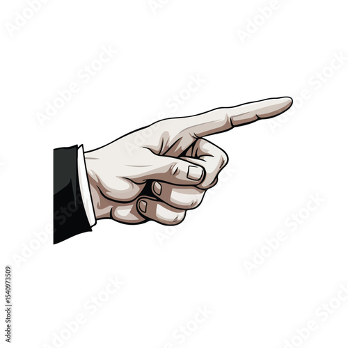 Professional Finger Pointing Icon Vector Illustration for Directing or Guidance