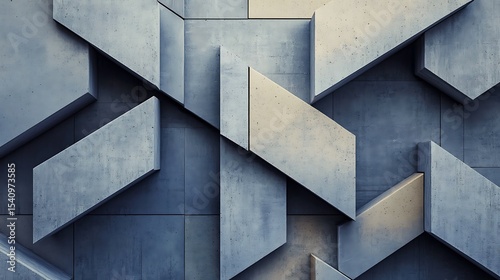 A 3D geometric wallpaper with sharp angles and contrasting shadows