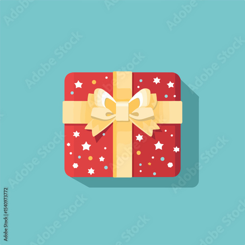 Professional Flat Design Gift Box Icon Vector Illustration for Creative Projects