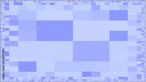 A fractal pattern with varying shades of blue arranged in a rectangular grid like structure