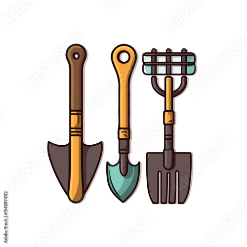 Professional Gardening Tools Icon Vector Illustration for Agriculture Websites and Blogs
