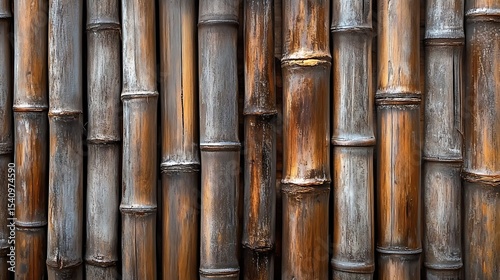 bamboo wallpaper with vertical lines of natural wood