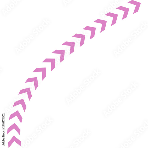 Abstract Curved and Wavy Dotted Shape Chevron Arrow Directional Element