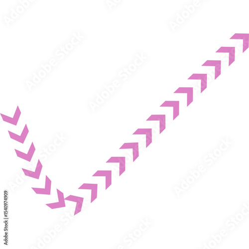Abstract Curved and Wavy Dotted Shape Chevron Arrow Directional Element
