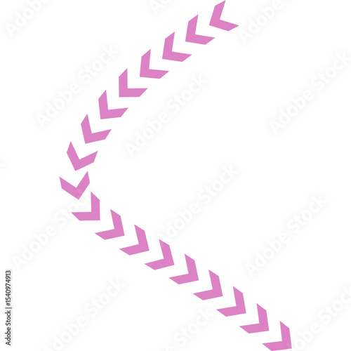 Abstract Curved and Wavy Dotted Shape Chevron Arrow Directional Element