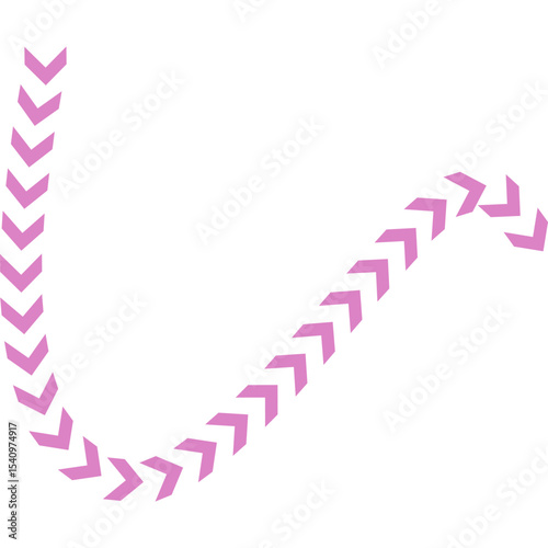 Abstract Curved and Wavy Dotted Shape Chevron Arrow Directional Element