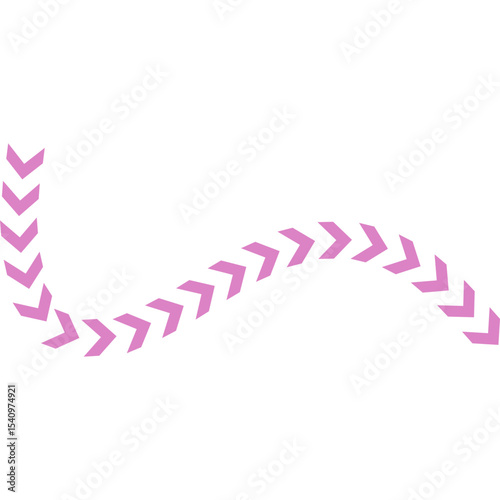 Abstract Curved and Wavy Dotted Shape Chevron Arrow Directional Element