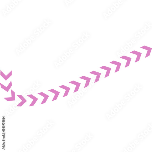 Abstract Curved and Wavy Dotted Shape Chevron Arrow Directional Element