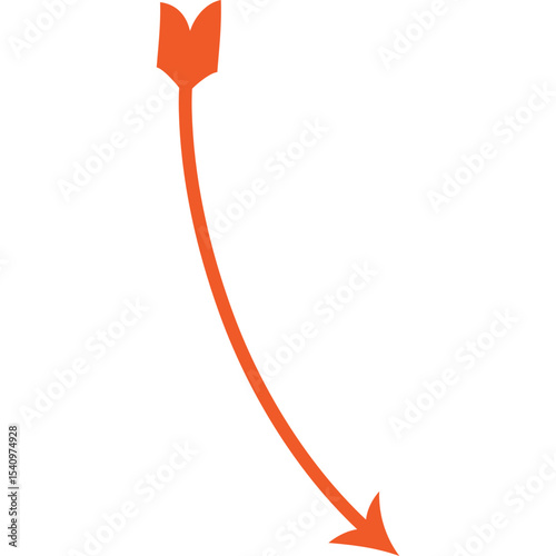 Abstract Curved and Wavy Arrow Directional Element