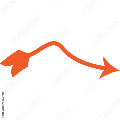 Abstract Curved and Wavy Arrow Directional Element