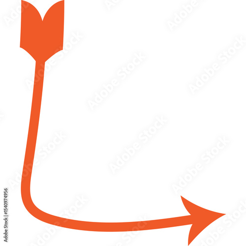 Abstract Curved and Wavy Arrow Directional Element