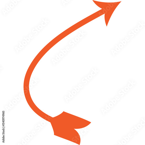 Abstract Curved and Wavy Arrow Directional Element