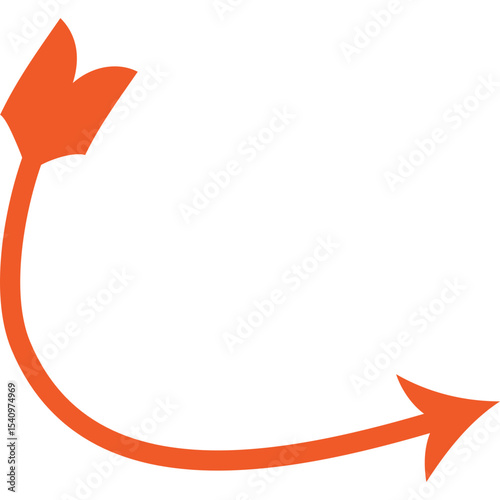Abstract Curved and Wavy Arrow Directional Element