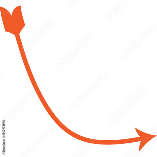 Abstract Curved and Wavy Arrow Directional Element