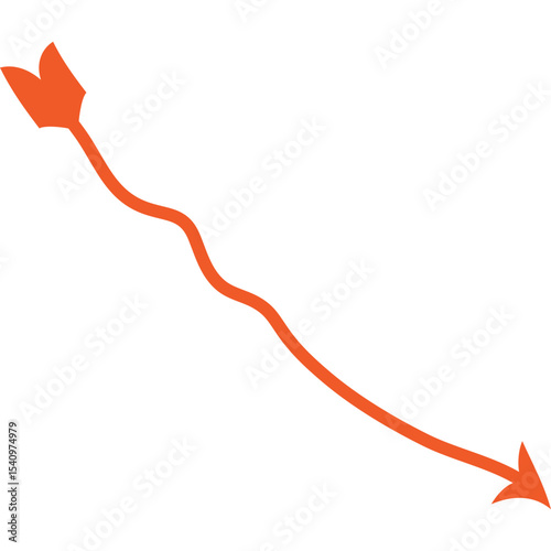 Abstract Curved and Wavy Arrow Directional Element