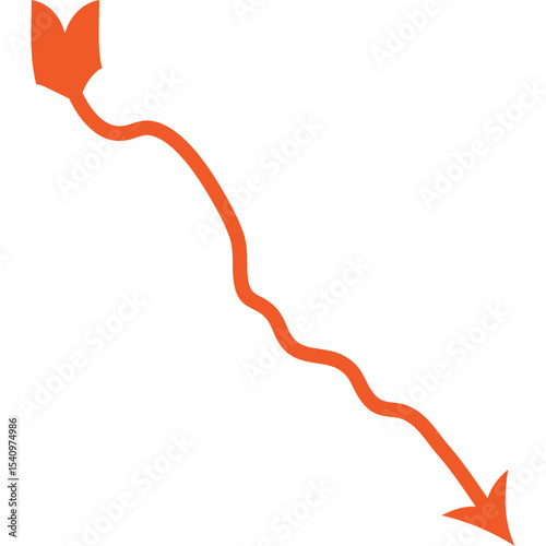 Abstract Curved and Wavy Arrow Directional Element
