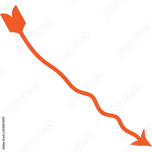 Abstract Curved and Wavy Arrow Directional Element