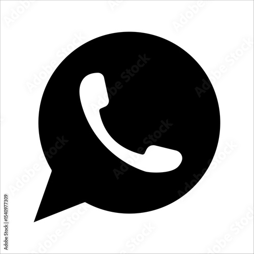 Telephone Icon. Symbol isolated on white background. vector illustration.