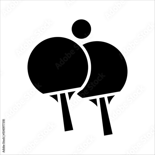 Ping pong Icon. Symbol isolated on white background. vector illustration.