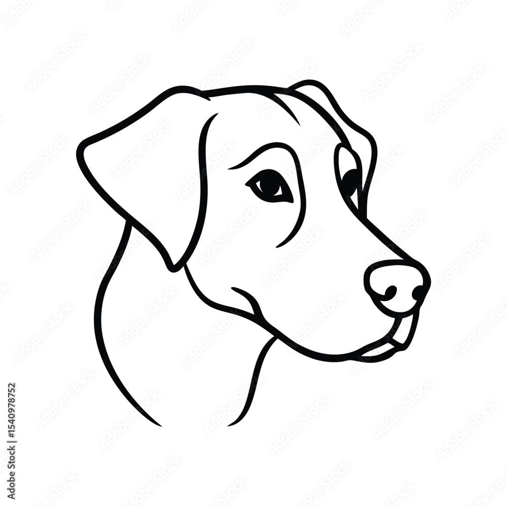 Fototapeta premium Black silhouette of a dalmatian dog head high resolution vector graphic for banners and advertisements