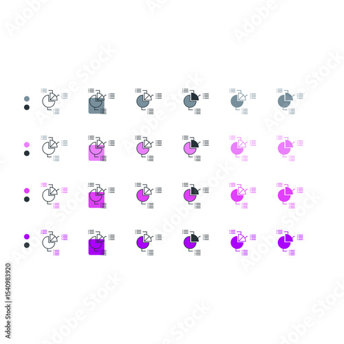 Pie chart icon for data analysis visual.