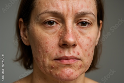 Wallpaper Mural Female Face Close Up Skin Problems Acne Wrinkles Dry Torontodigital.ca
