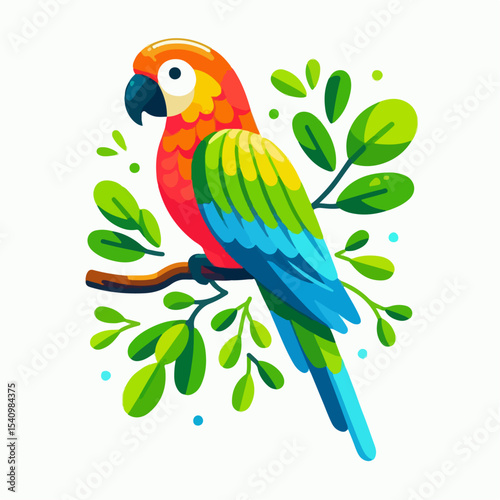 brazilian parrot vector illustration