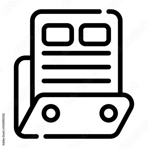file box line icon