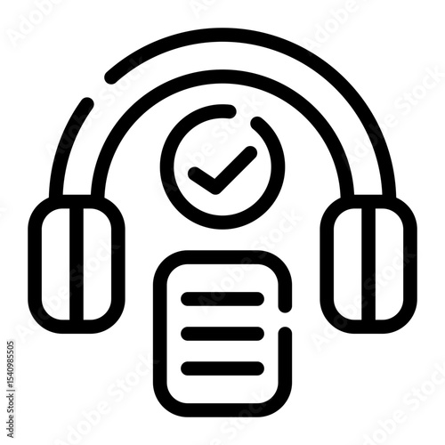 headphone line icon