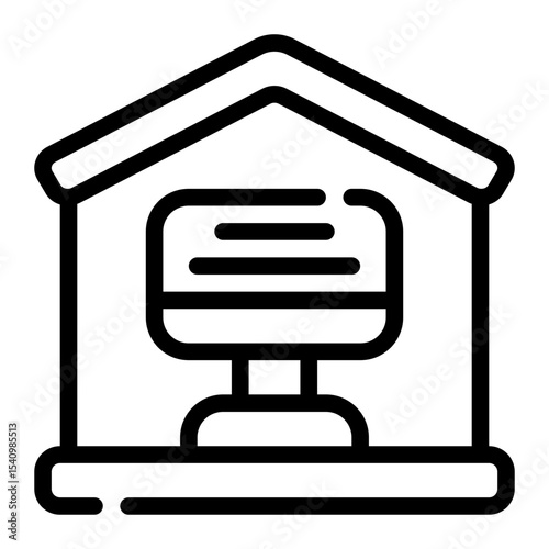 home office line icon