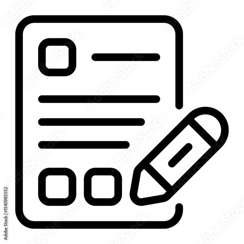 stationery line icon