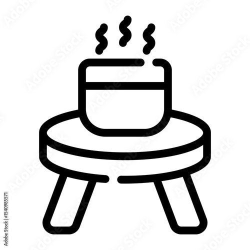 cafe work line icon