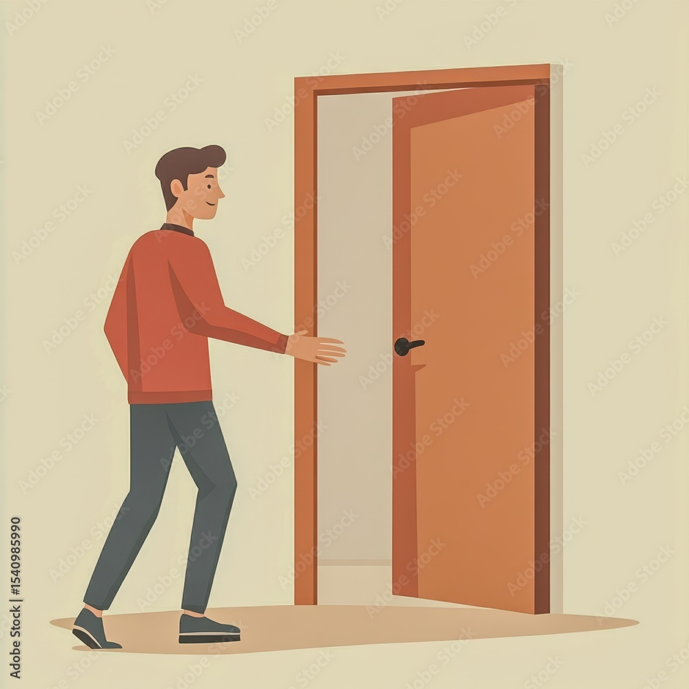 Fototapeta premium A person not holding the door for someone behind them
