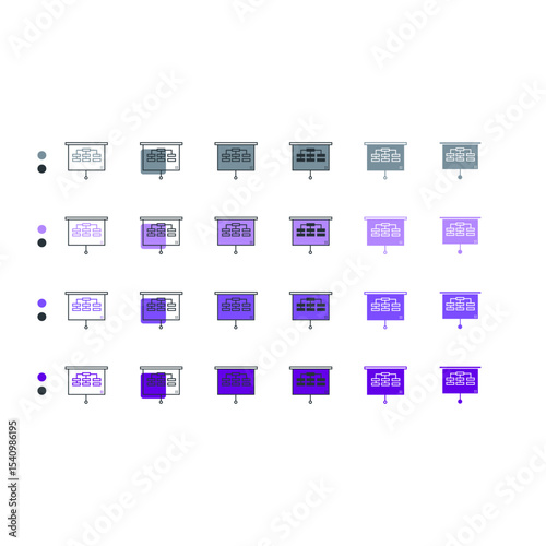 Office presentation icon showing chart and data.