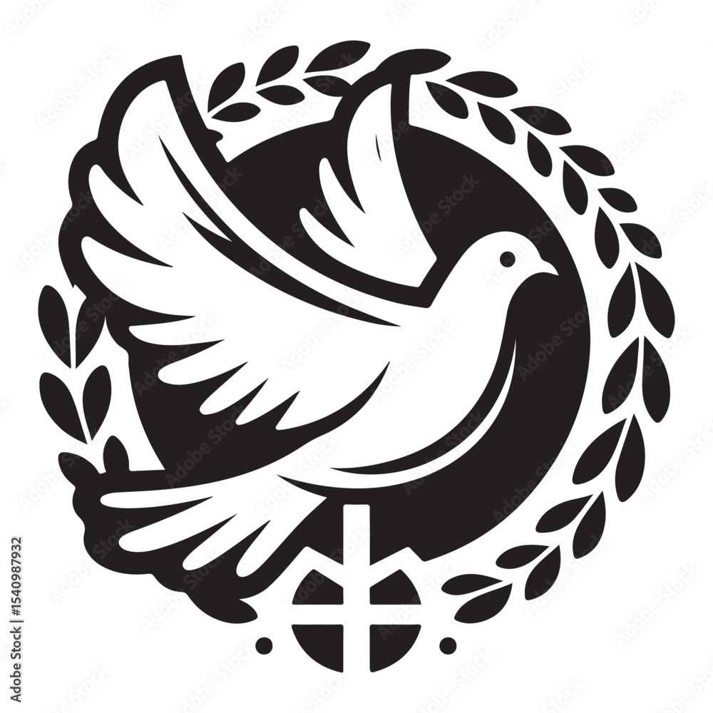 Obraz premium Rest peace dove logo Images. Dove of peace image vector.