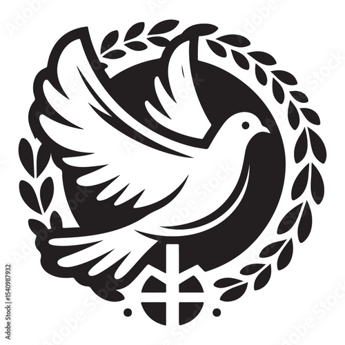 Rest peace dove logo Images. Dove of peace image vector.
