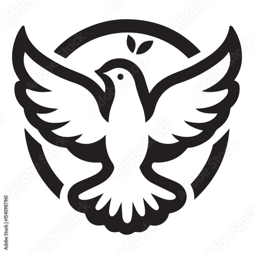 Rest peace dove logo Images. Dove of peace image vector.