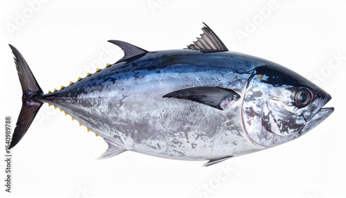 Tuna isolated on white background, detailed view