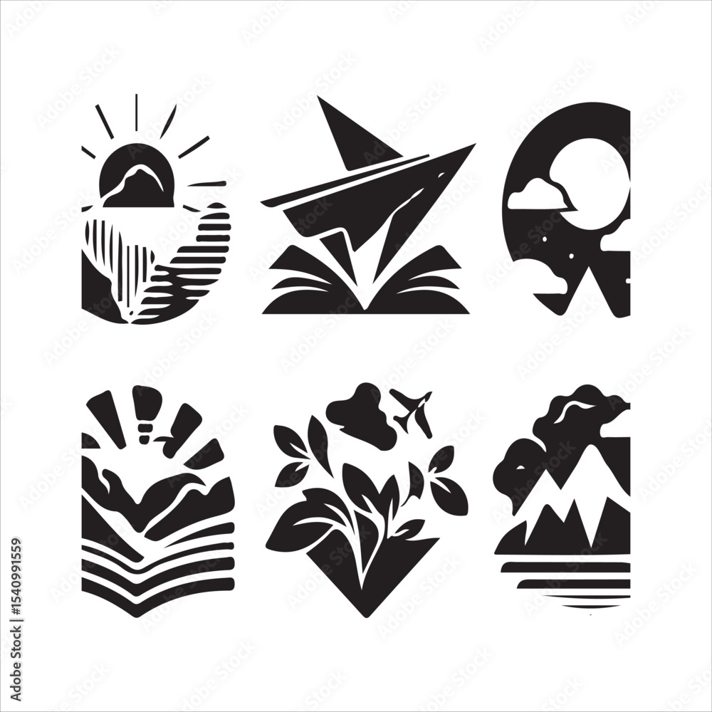 Fototapeta premium Paper vector art design black and white