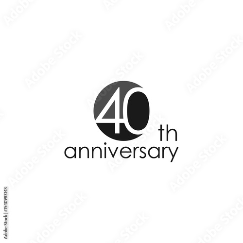 anniversary logo design, 40th anniversary, symbol, icon, party, logo design for 40th anniversary, vector, success, illustration, birthday, symbol, background, year, congratulation, greeting, invitatio