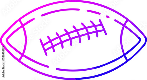 Purple and Blue Gradient American Football Illustration