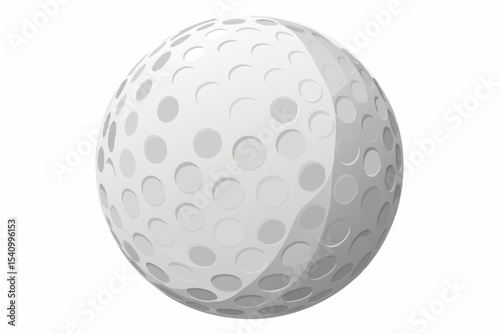 Photorealistic Gray Scale Golf Ball Rendering white