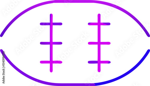 Purple Gradient American Football Icon Minimalist Design
