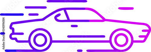 Purple Gradient Car Speeding Dynamic Logo Graphic automobile