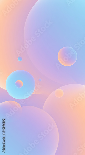 Abstract Pastel Bubble Background Soft, Dreamy, and Colorful Circles