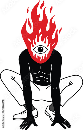 The Burning Eye Creature Illustration