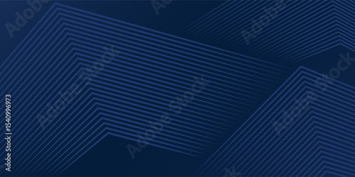 Dark blue background. Modern line stripes curve abstract presentation background. Luxury paper cut background. Abstract decoration, golden pattern, halftone gradients, 3d Vector illustration